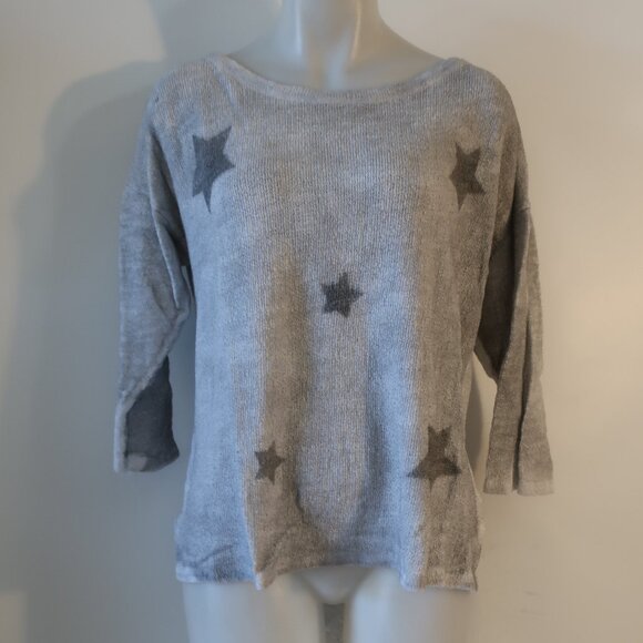 Womens Tyler Jacobs Feel the Piece Gray Star Raw Hem Kona Sweatshirt M - Picture 4 of 9
